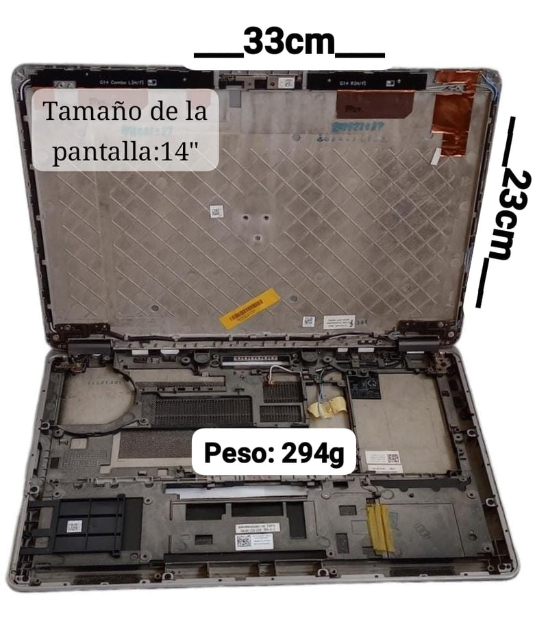 Carcasa Base Inferior Top-Cover, Cámara Web y Tapa Trasera de Laptop 14" DELL Latitude E7440 (Producto usado)