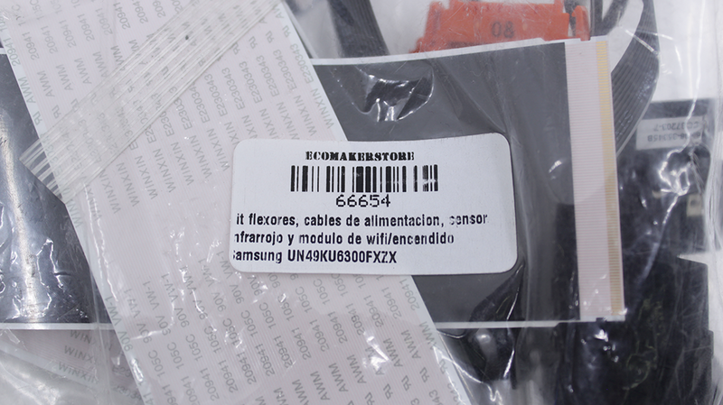 kit flexores, cables de alimentación, sensor infrarrojo y modulo de wifi/encendido Samsung UN49KU6300FXZX